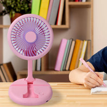 USB Rechargeable Portable Fan With LED Light Heavy Duty & Foldable Fan With Charging Port Home, Outdoor, Temple - dailyneed.life