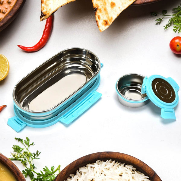 Ganesh Stainless Steel Lunch Box & Container Set of 2 - dailyneed.life