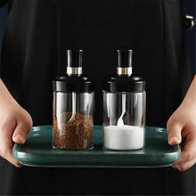 Transparent Glass Storage Jar with Built-in Spoon Approx 250ml - dailyneed.life