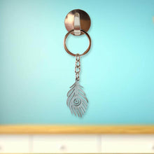 Stylish Stainless Steel Peacock Feather Keychain (1 Pc) - dailyneed.life