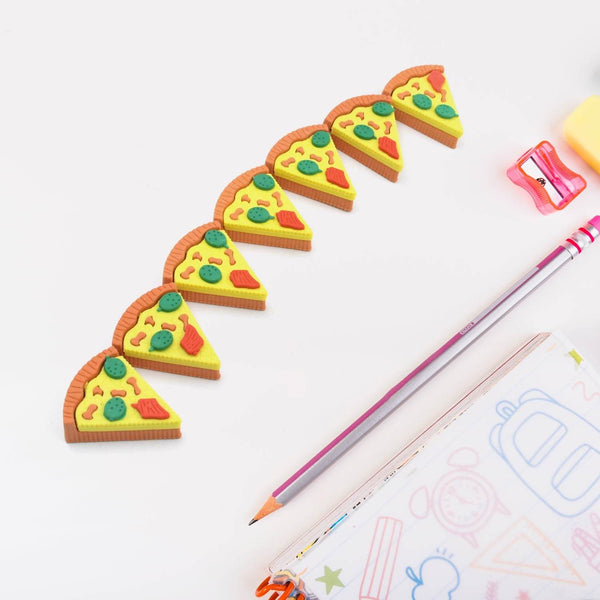3D Pizza Slices Eraser Set – Fancy & Colorful Stationery for Kids & Gifts (7 slice) - dailyneed.life