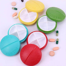 Portable Round Shape 4 Compartments Pill Box (1 Pc / With Brown Box) - dailyneed.life
