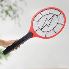 Red Rechargeable Electric Mosquito Killer Racket with Cable - dailyneed.life