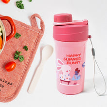 Plastic Lunch Box Leak Proof 2 Compartment with Bottle and Fork (1 Set / Mix Color) - dailyneed.life