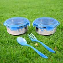 Bite Lunch Box, with Insulated Fabric Lunch Bag & Plastic Spoon, Fork - dailyneed.life