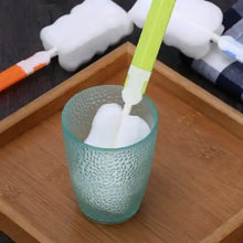 Sponge Cleaning Brush Kitchen Tool Bottle Soft Brush for Dishes| Cleaning Brush Cleaner with Plastic Long Handle, Soft Dish Washing Foam Cleaning Brushes For Cups Mugs Kettles Wine Glasses and Baby Bottles (1 Pc) - dailyneed.life