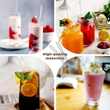 Reusable Glass Straws Clear Glass Drinking Straw 5Pc - dailyneed.life
