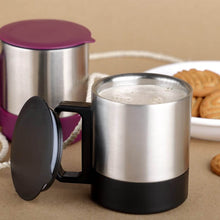 Stainless Steel Coffee/Tea Cup, Stainless Steel Lid Cover Hot Coffee/Tea Mug Hot Insulated Double Wall Stainless Steel, Coffee and Milk Cup with Lid & Handle Easy To Carry - Coffee Cup (1 Pc) - dailyneed.life