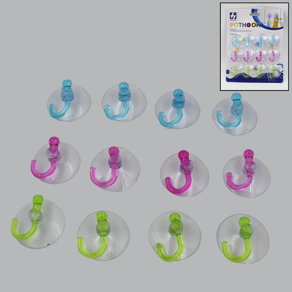 Transparent Rubber Vacuum Sucker Hooks Hanger Strong Suction Cup (12 Pc) - dailyneed.life