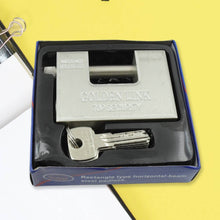 94mm Stainless Steel Padlock: Rectangular, Hardened Steel, 5 Keys - dailyneed.life