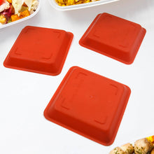 Square Plastic Halwa Dinner Plate Snacks / Breakfast, Restaurant Serving Trays Home School Coffee Hotel Kitchen Office (3 Pcs Set) - dailyneed.life