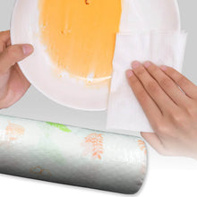 Non Woven Reusable and Washable Kitchen Printed Tissue Roll Non-stick Oil Absorbing Paper Roll Kitchen Special Paper Towel Wipe Paper Dish Cloth Cleaning Cloth 40 sheets / Pulls - dailyneed.life