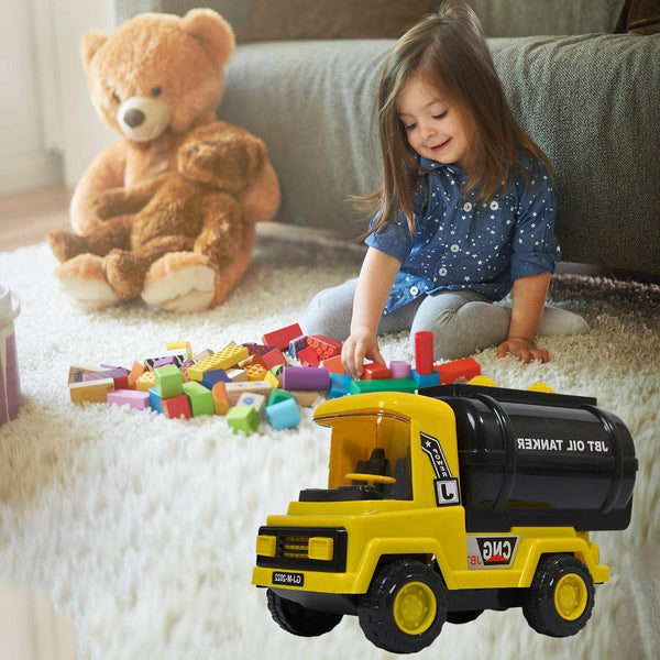 Big Heavy Duty Unbreakable Toy Truck with Sound | Friction Powered Oil-Water Tanker - dailyneed.life