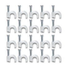 Wire Wall Clips, Plastic Cable Clips Round Wire Pins with Steel Nail (20 Pcs Set) - dailyneed.life