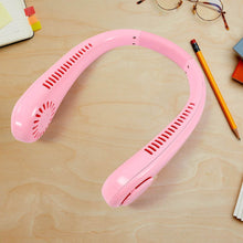 Portable Neck Fan: Holiday Hands Free Bladeless Neck Fan, 360° Cooling Hanging Fan, USB Rechargeable Personal Neck Fan, Wearable Neck Fan Suitable for Traveling - dailyneed.life