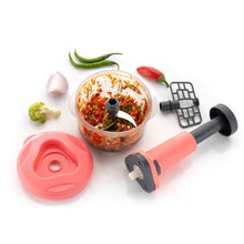 2-in-1 Push Chopper 800ml with Stainless Steel Blade for Quick Food Prep - dailyneed.life