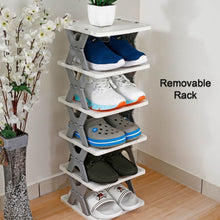 8-Layer Foldable Shoe Rack for Entryway - Heavy Duty Plastic Shoe Organizer - dailyneed.life