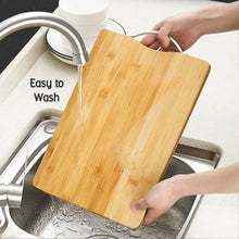 Thick Wooden Bamboo Kitchen Chopping Cutting Slicing Board with Holder for Fruits Vegetables Meat - dailyneed.life