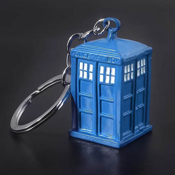 Police Booth Box Shape 3 D Metal Keychain (1 Pc) - dailyneed.life