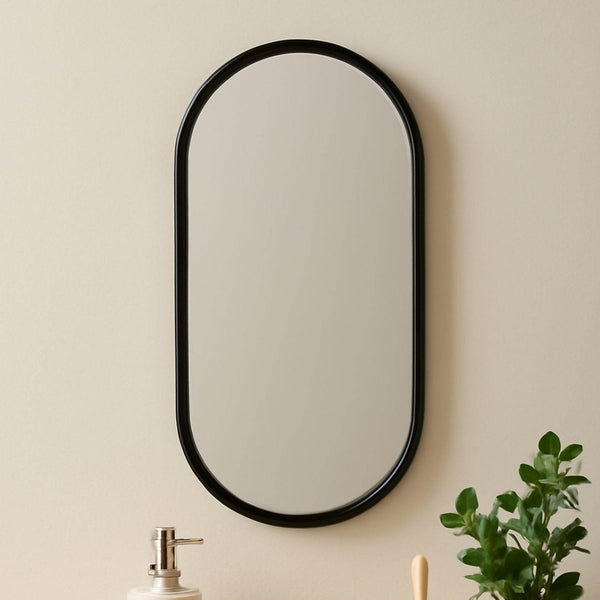 Modern Oval Wall-Mounted Bathroom Mirror (1 Pc) - dailyneed.life