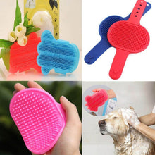 Dog Bath Brush Dog Grooming Brush, Pet Shampoo Bath Brush Soothing Massage Rubber Comb with Adjustable Ring Handle for Long Short Haired Dogs (1 Pc) - dailyneed.life