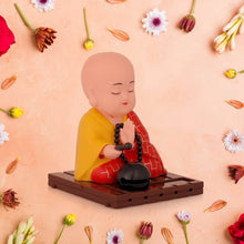 Solar Powered Sitting Buddha Statue, Moving Head and Hand (1 Pc / Medium) - dailyneed.life