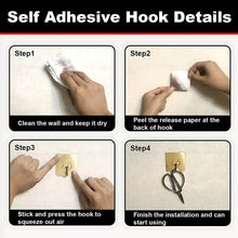 Plastic Adhesive Sticky Waterproof and Oil Proof, Wall Hook (5.5×3.5 Cm & 10 Pc) - dailyneed.life