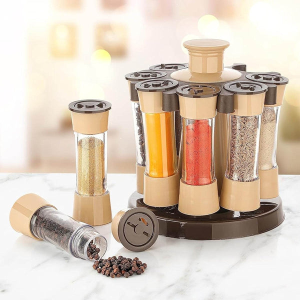 360 Revolving Spice Rack for Kitchen and Dining Table, 8 Spice jars - dailyneed.life
