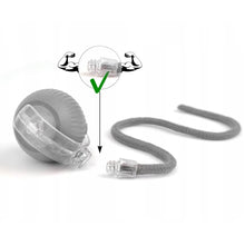 Rechargeable Interactive Cat Toy Ball with Detachable Braided Tail and LED Light (1 Pc) - dailyneed.life