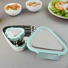 Ganesh Trinity 2-Piece Stainless Steel Triangle Lunch Box Set - dailyneed.life