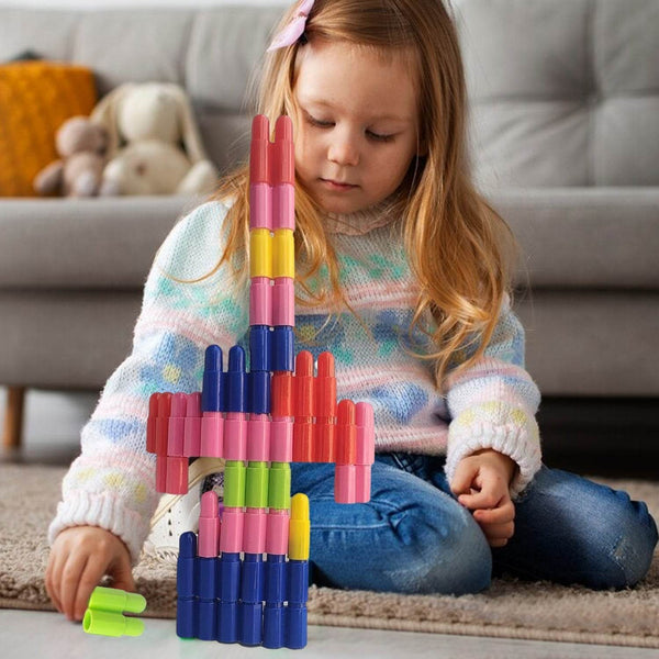 Bullet Blocks for Intelligent Kids Creative Bullets Shaped Building Blocks (Approx 88 Pcs) - dailyneed.life