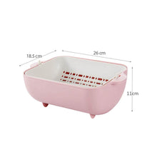 Multifunctional BPA Free Double Layered Plastic Rotatable Strainer Basket (Multicolor) - dailyneed.life