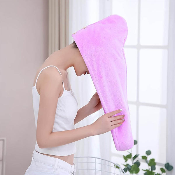 Quick Turban Hair-Drying Absorbent Microfiber Towel / Dry Shower Caps, Hair accessories - dailyneed.life
