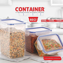 Rectangle Food Storage Containers: Airtight, Leak-Proof Lids (3-Pack, Clear ABS) - dailyneed.life