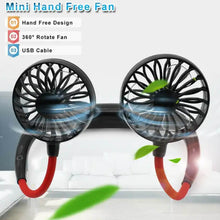 Hand Free Personal Fan - Portable USB Battery Rechargeable With Battery Comaprtment Mini Fan - Headphone Design Wearable Neckband Fan Necklance Fan Cooler Fan for Home, Sport, Camping, Beach, Travel, Office (Battery Not Included) - dailyneed.life