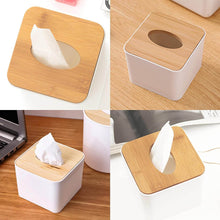 Tissue Box Desktop Stand Bamboo Tissue Cover Box Rectangular Paper Towel Holder Removable Tissue Dispenser for Bathroom Vanity Countertop Bedroom Car Holder Paper Towels Dispenser (1 Pc ) - dailyneed.life