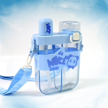 2in1 Dual Compartment Water Bottle with Straw and Adjustable Shoulder Straps (1 Pc / Multi color) - dailyneed.life