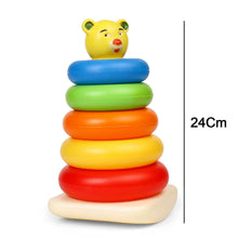 Plastic Baby Kids Teddy Stacking Ring Jumbo Stack Up Educational Toy 5pc - dailyneed.life