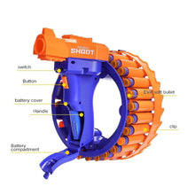 Amazing Toy Gun, Electric Gun for Children, 28 Soft Bullets for Youth Safety, Children's Electric Hand Ring Wheel Soft Bullet Gun, Gift Toys - dailyneed.life