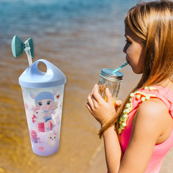 Unicorn Water Bottle with Straw & Lid for Kids (With Light) - dailyneed.life