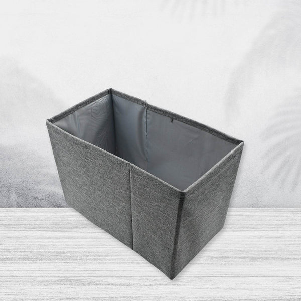 FOLDABLE STORAGE BOX WITH LID AND HANDLES, COTTON AND LINEN STORAGE BINS AND BASKETS ORGANIZER FOR NURSERY, CLOSET, BEDROOM, HOME - dailyneed.life