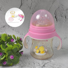 Plastic Baby Feeding Bottle with Handles, Cleaning brush & Straw (240 ML / 1 Pc) - dailyneed.life