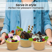 Premium Ice Cream Waffle Spoon Bowl Set (6-Piece , Color Box) - dailyneed.life