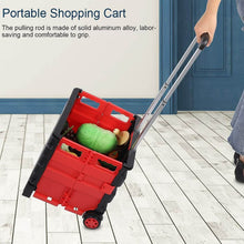 Foldable Shopping Grocery Trolley / Cart Travel Portable Food Basket (1 Pc) - dailyneed.life