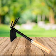 2 in 1 Double Hoe Gardening Tool with Wooden Handle - dailyneed.life
