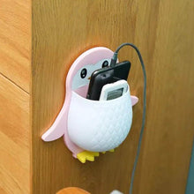 Penguin Storage Box, Adhesive Remote Case, Electric Toothbrushes Holder, Universal Controller Holder, Wall Nightstand, Office Plastic Wall Mount - dailyneed.life