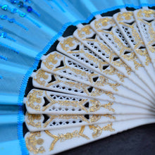 Hand Folding Fan, Chinese Vintage Style Handheld Fan with Fabric Sleeve - dailyneed.life