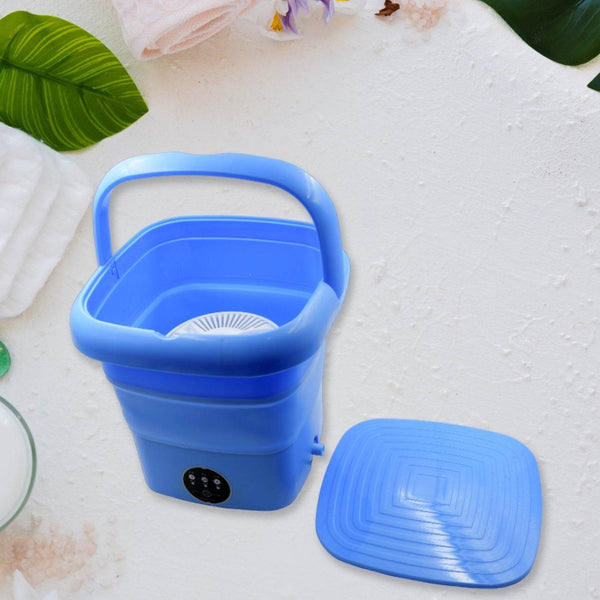 Mini Washing Machine Foldable Mini Washer with Drain Basket Portable Washing Machine Foldable for Laundry Travel Camping RV Baby Clothes - dailyneed.life