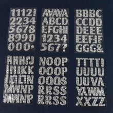 Silver Gem Letter & Numbers Stickers 1 Inch Letters, 130 Count (Pack of 6 Sheets) - dailyneed.life