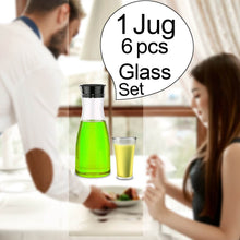 Transparent Unbreakable Water Juicy Jug and 6 Pcs. Glass Combo Set for Dining Table Office Restaurant Pitcher - dailyneed.life